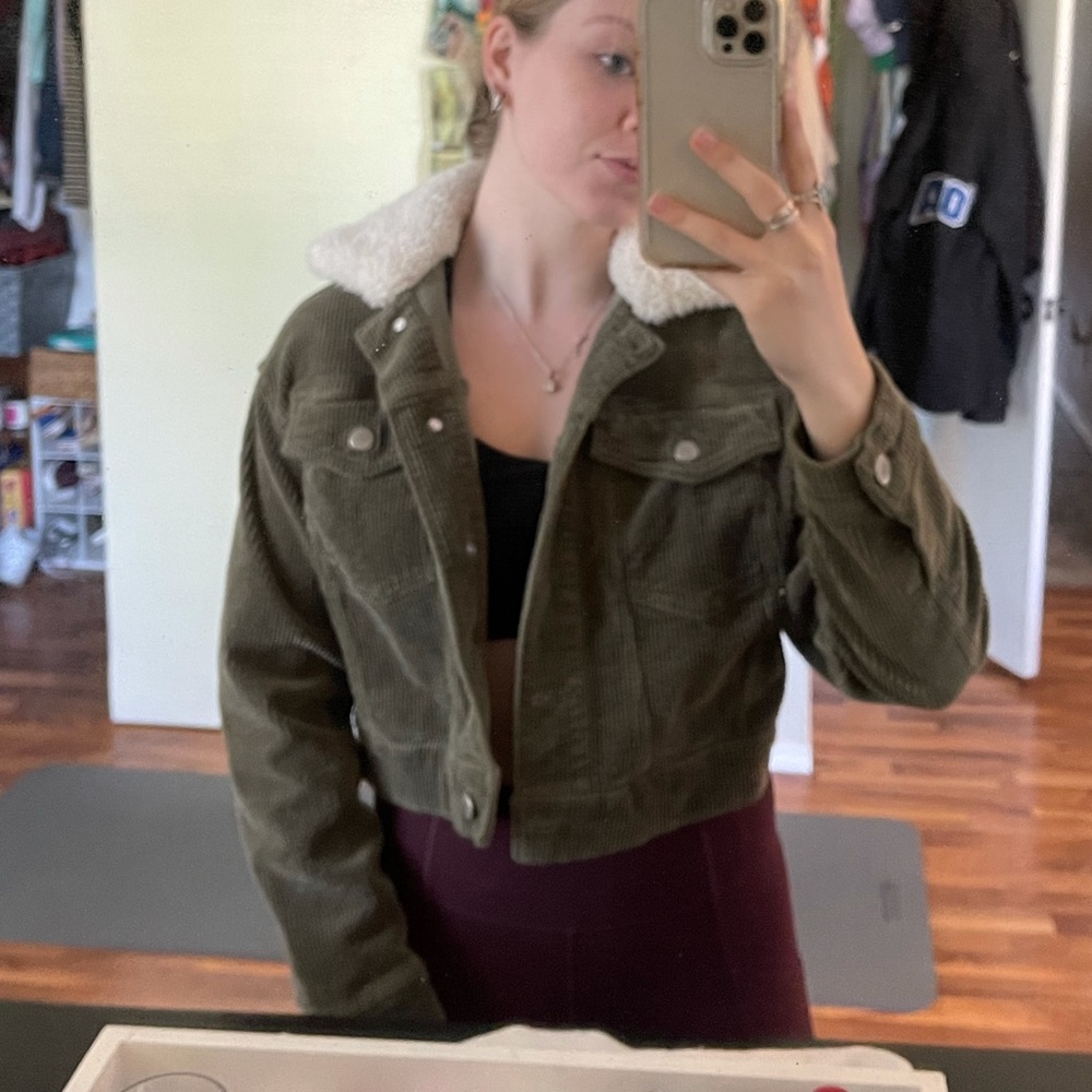 Faux green jacket